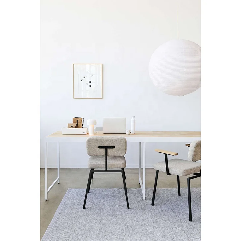 imported modern luxe kitchen room  velvet accent restaurant chaise metal legs dining chair silla tapizada chaise velour beige