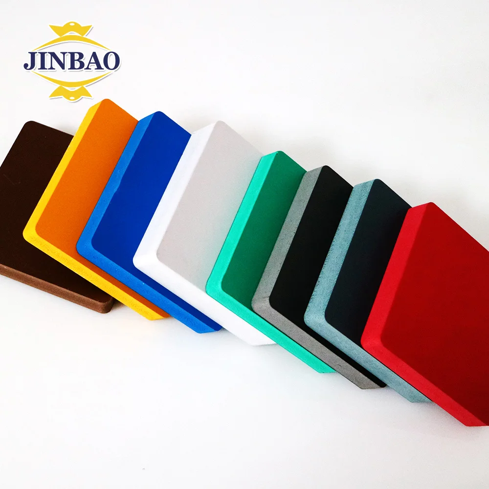 JINBAO manufacturer high density lead free rigid 122*244   white Pattern 5mm pvc foam core sheet for swimming pool