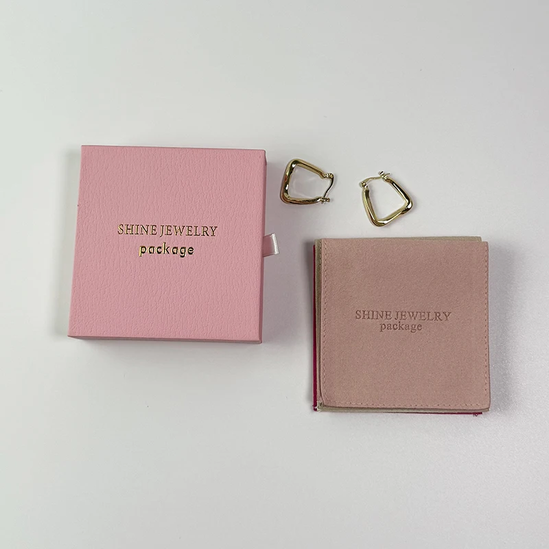 9*9 Necklace Packaging Paper Jewelry Box Velvet Microfiber Envelope Jewelry Bag Pouch Drawer Bracelet Necklace Earring Gift Box