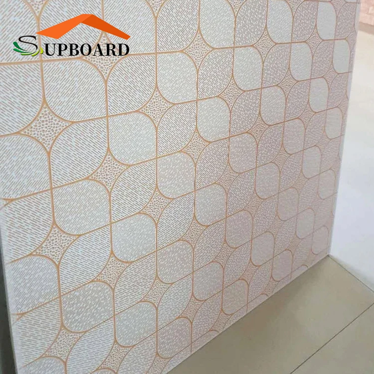 Pvc Laminated Gypsum Fiberglass False Ceiling Tiles In Guangzhou