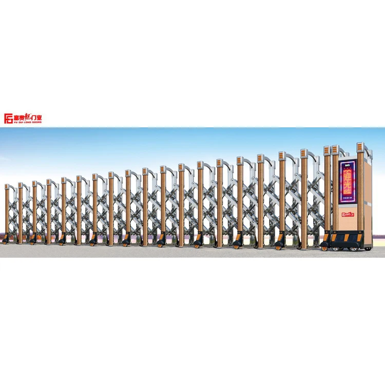 electric automatic stainless steel driveway folding gate door retractable sliding welded gate design safety folding door