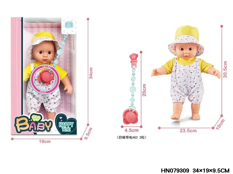 New design 12 Inch Doll Children Play Pretend Toy cotton vinyl doll for babies