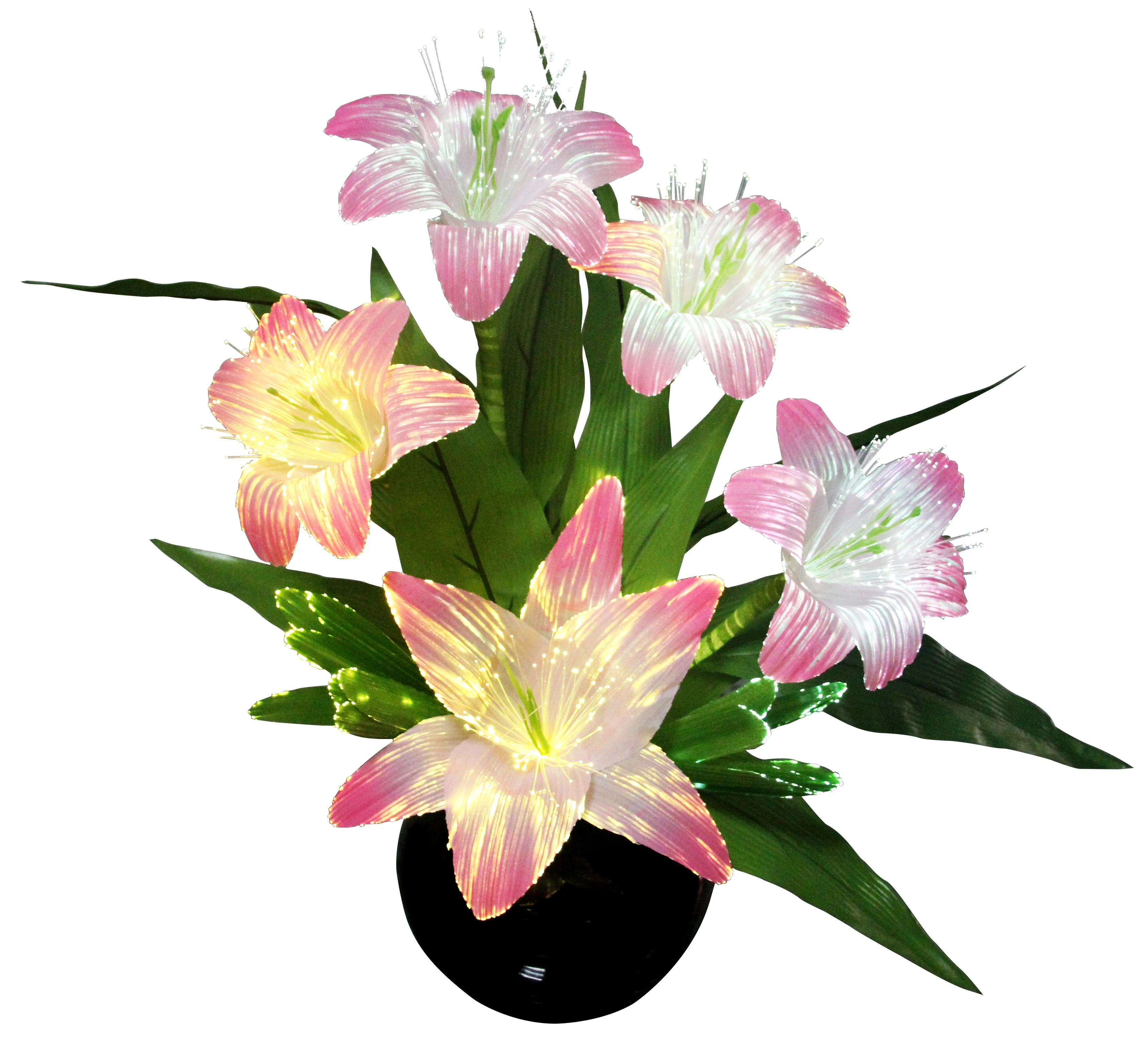 Wholesale decorative artificial hand made orchid flower with fiber optic