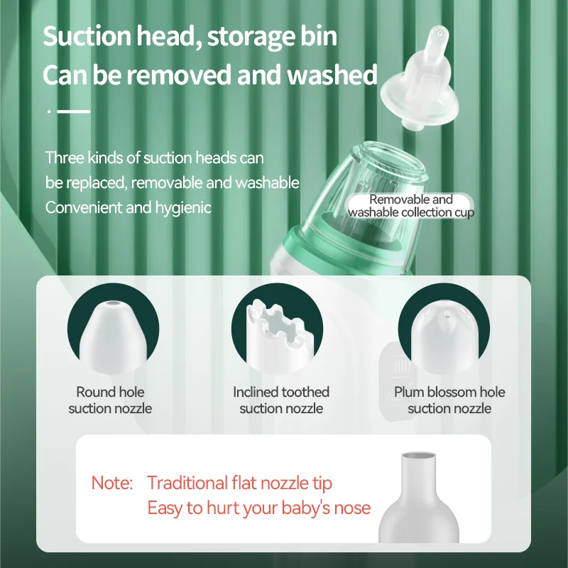 Nasal Aspirator Baby Soft Electronic Silicone Nose Cleaner Safe Electric Baby Nasal Aspirator