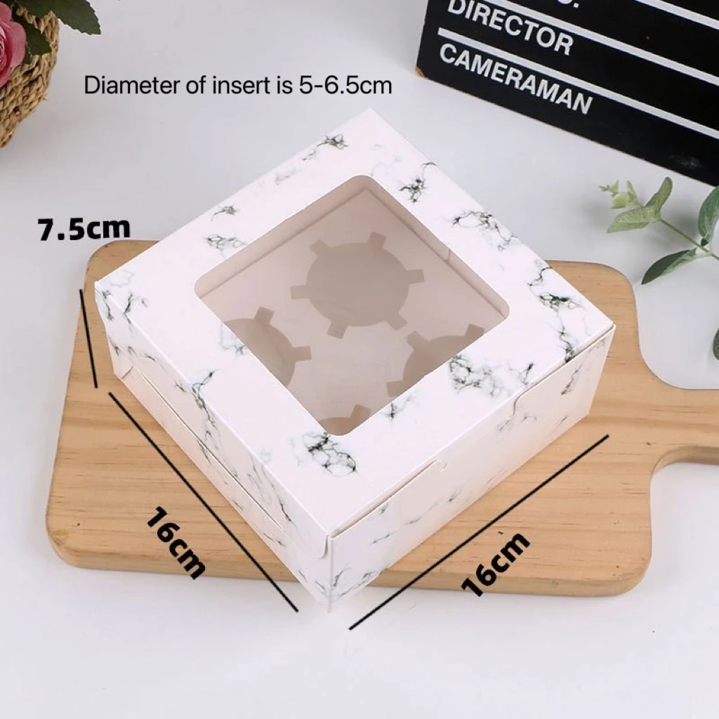 Custom folding flat cardboard luxury pastry bread cake bread doughnut Kraft paper box with window
