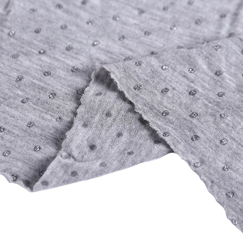 
Shaoxing viscose elastic single jersey gilding fabric 