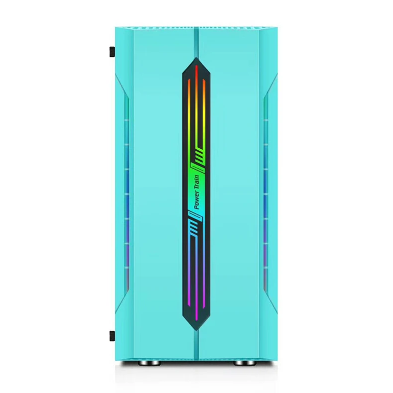 New Product Power Train ES280 Pink Green PC CASE FULL TOWER Gaming Computer Case PC