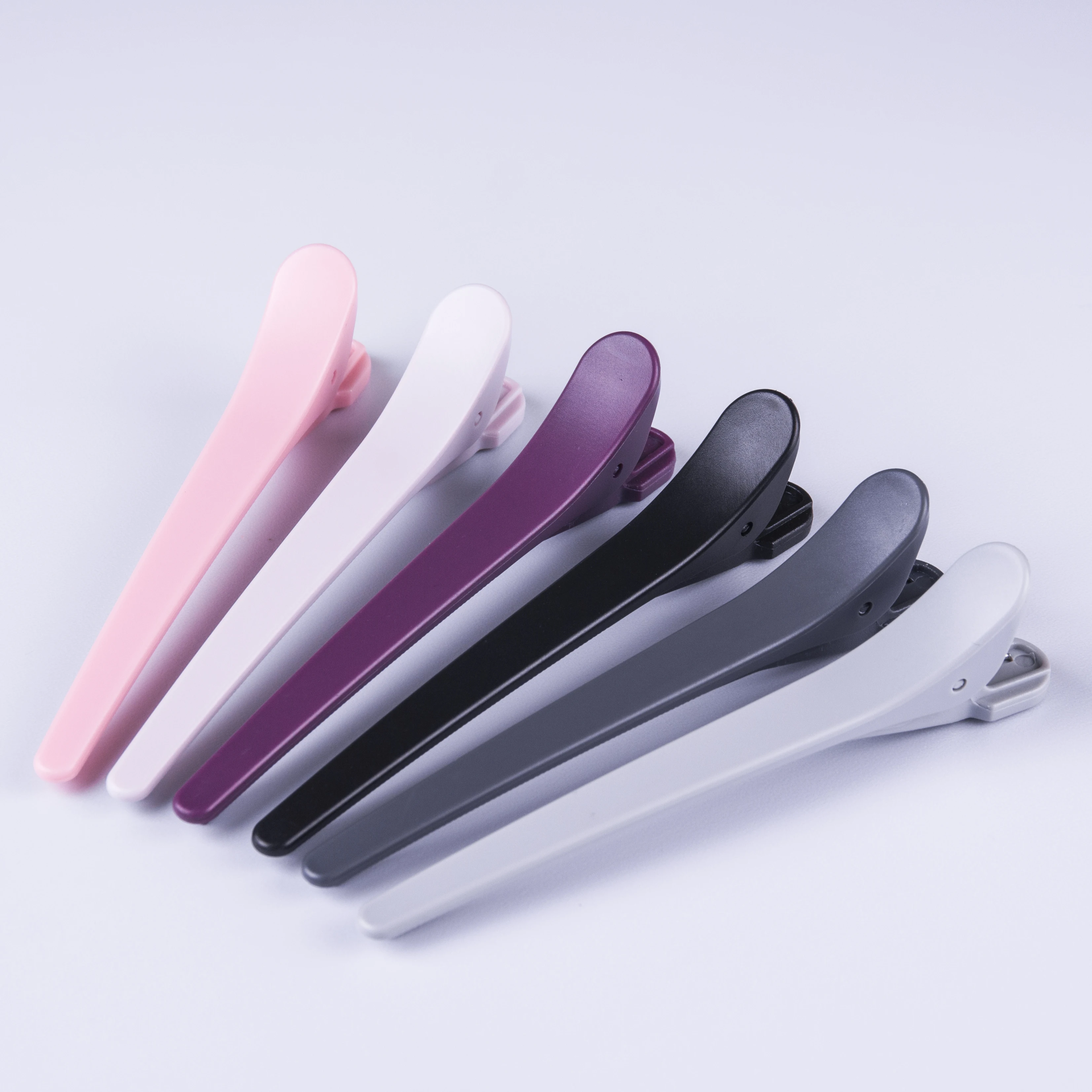 Best Selling Plastic Spring Assorted Colors Duckbill Hair Clip For Girls