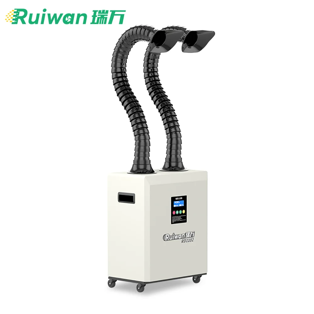 flexible double arm soldering exhaust fume extractor with CE