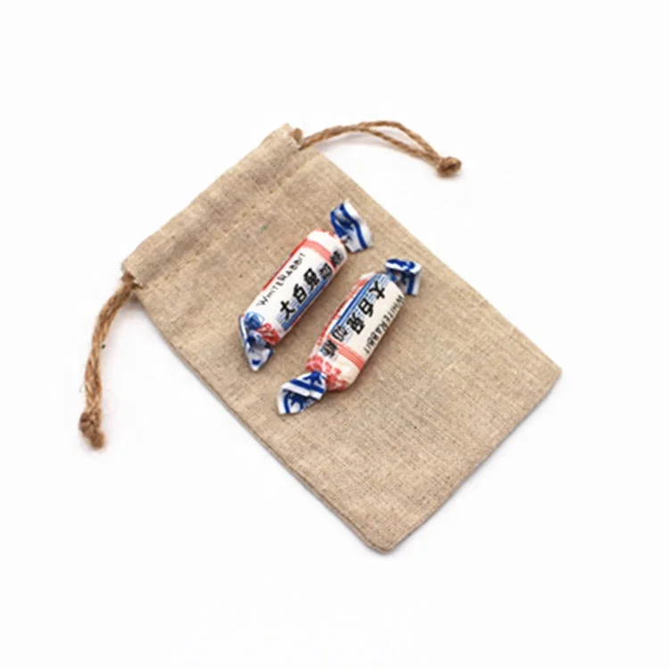 Custom Printed Embroidery Logo Drawstring Jewellery Gift Bag Linen Lavender Sachet Pouches