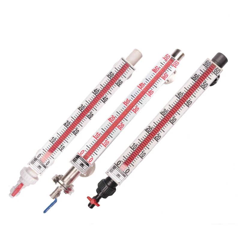 Analog tube Magnetic level gauge 4-20ma tank liquid water sensor transmitter output Indicador de nivel magnetico