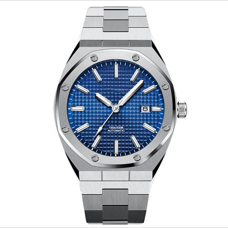 OEM Stainless Steel Date Window NH35 Custom Brand Automatic Watch Miyota for Men