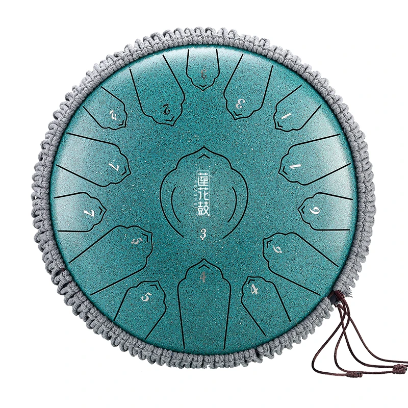 Steel Tongue Drum 13 Inch 15 Notes Hand Pan Drum Set including Music Book Drum Mallets Carry Bag Musical Instruments Accessory