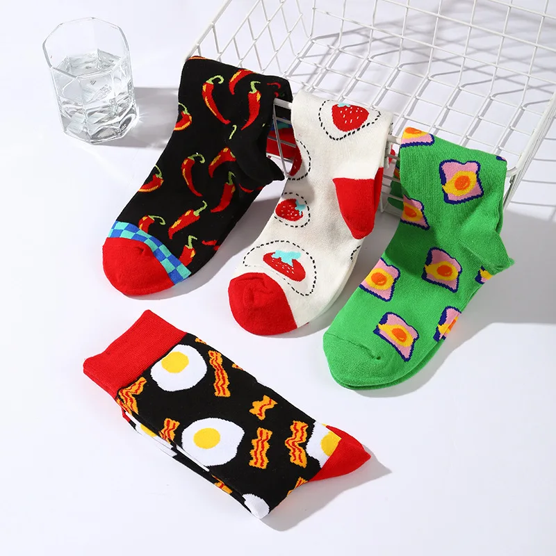 unisex smile socks soft cotton funny cartoon tube socks for men fun rabbit socks custom high quality  fashion