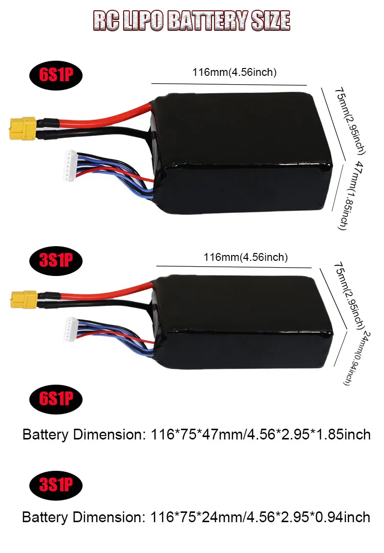 Drone Battery UVA Batteries 6S 22.2V 5000mAh 50C Lipo Battery for RC Drone RC Helicopter and FPV