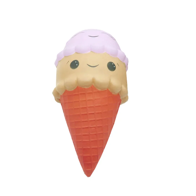 Factory Sale PU Foam Ice Cream Shape Squishy Slow Rising Simulation Food Pressure Toys Squeeze Stress Ball