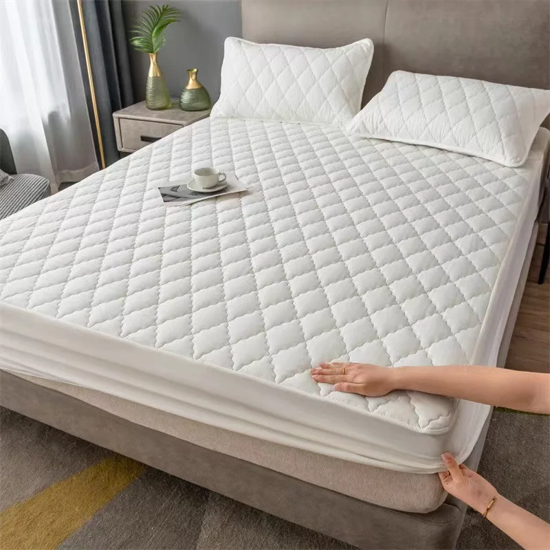 Hotel quilted mattress cover Urinary isolation and dust prevention waterproof mattress protector with pillowcases