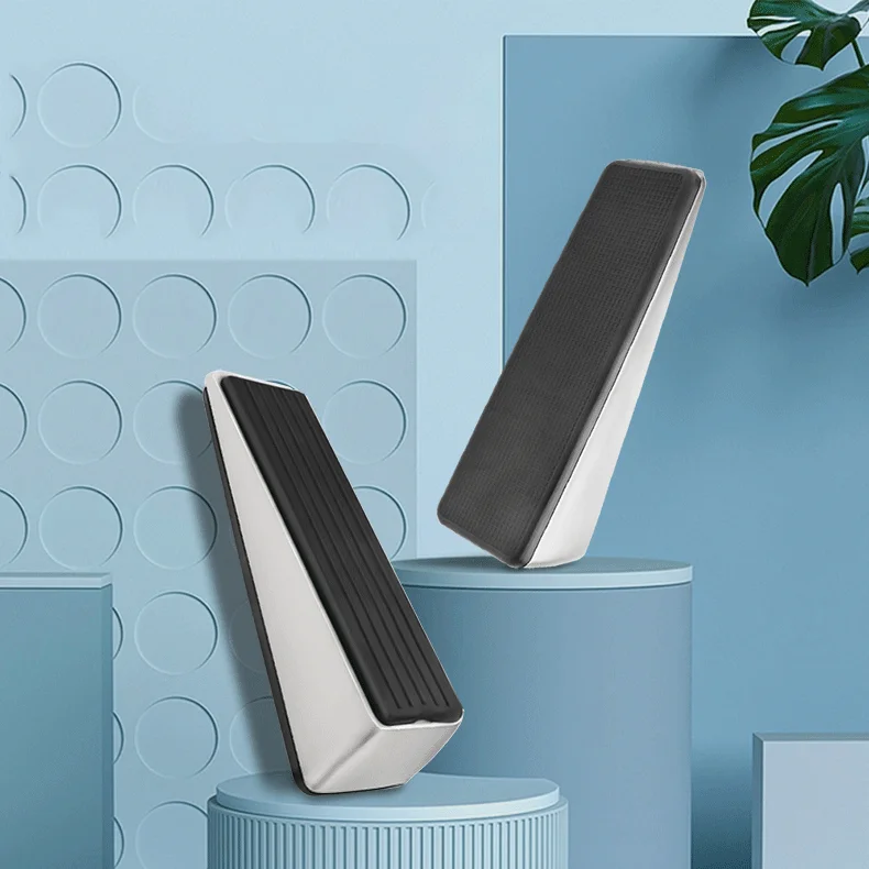 Roeasy door stopper silicone door hardware stainless steel rubber mounted rubber door stopper holder