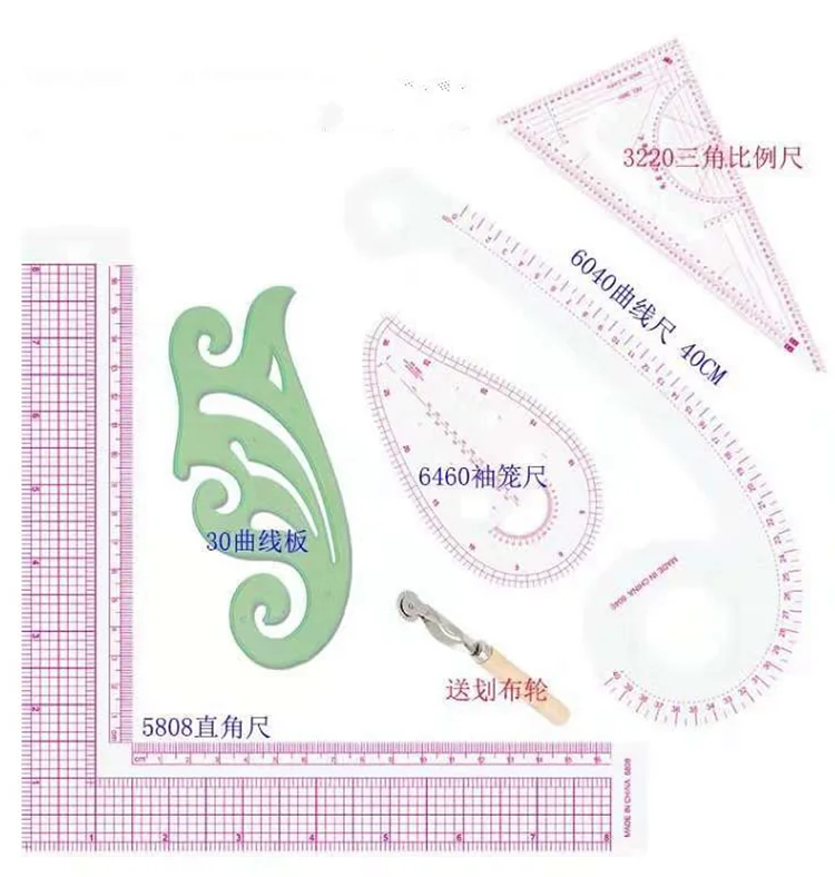 Tailor Ruler Sewing Tools Soft Plastic Comma Shaped Curve Measure Ruler Styling Design Ruler for Clothing Making