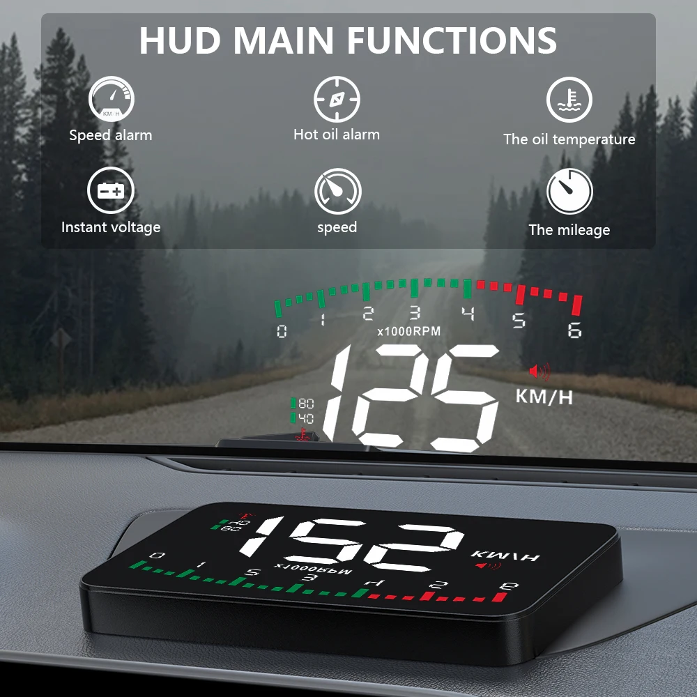 Speeding Alarm Windshield Projector Lcd Speedometer Digital Hud Car Head Up Display Obd Meter For Car