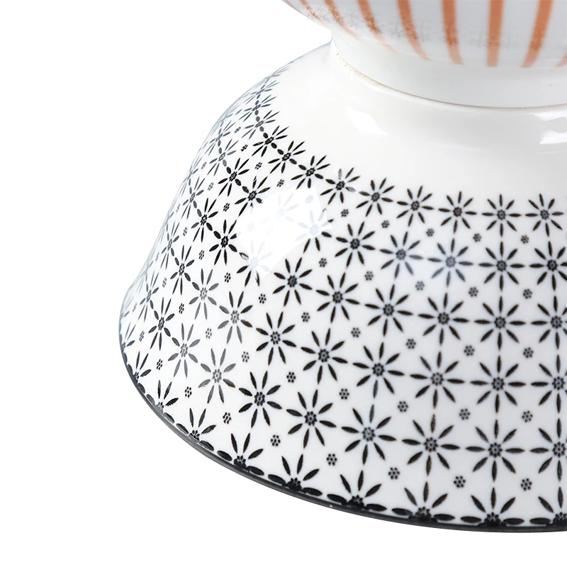 New Style Printed Ceramic Rice Salad Bowl For Sale