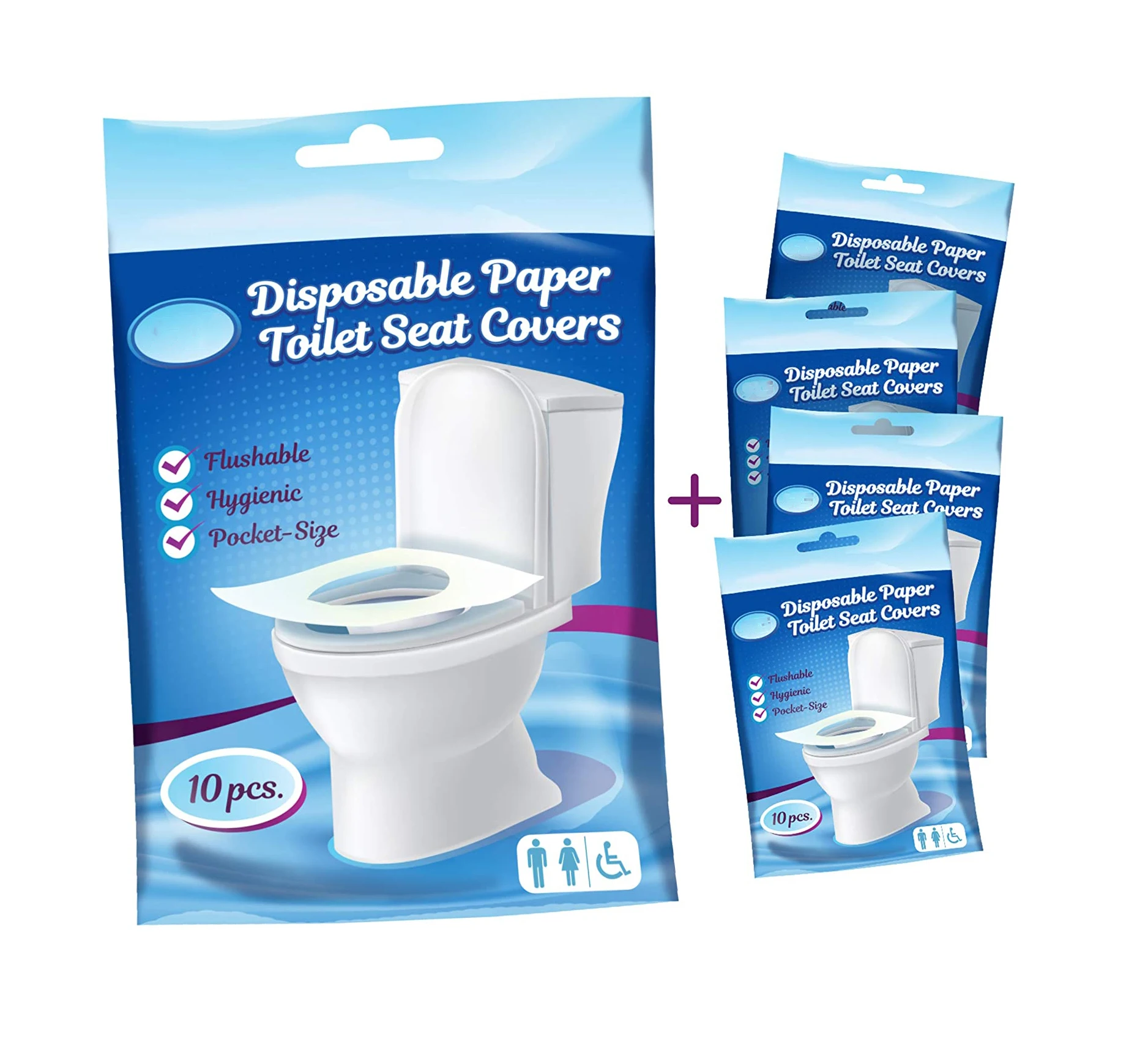 Portable Travel Pack Flushable WC Disposable Toilet Seat Paper Covers