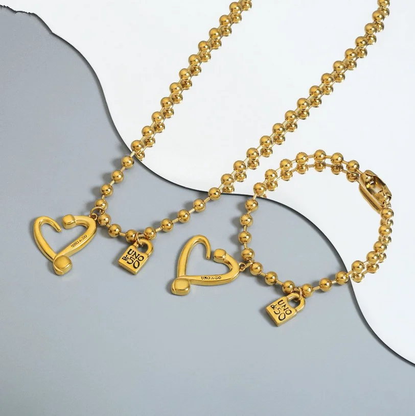 Spanish Jewelry Necklace Earring Set Women Stainless Steel Set Joyeria hot sale  top quality 8MM Ball