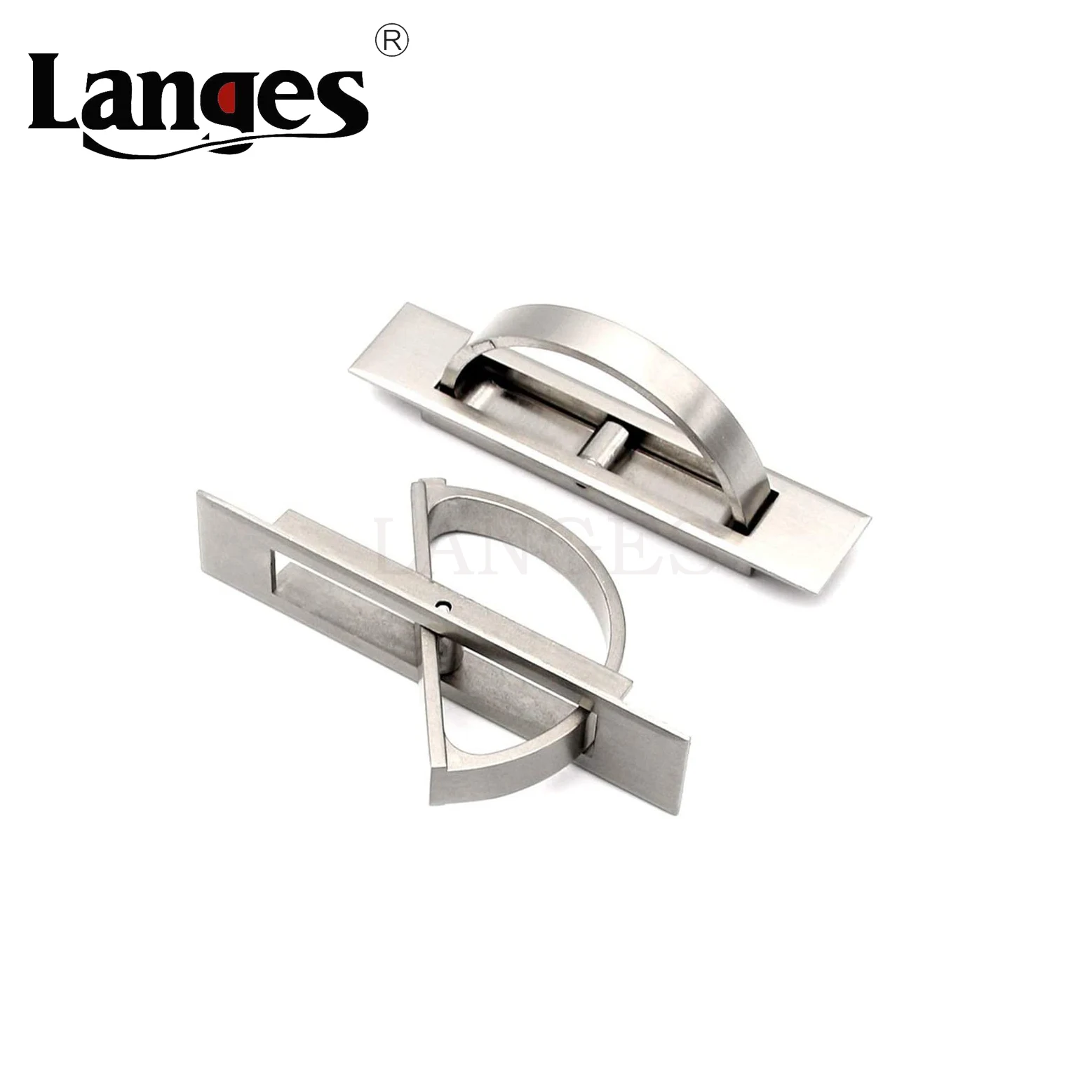 zinc alloy furniture hardware black mat silver brushed nickle Embedded hidden tatami pull handle