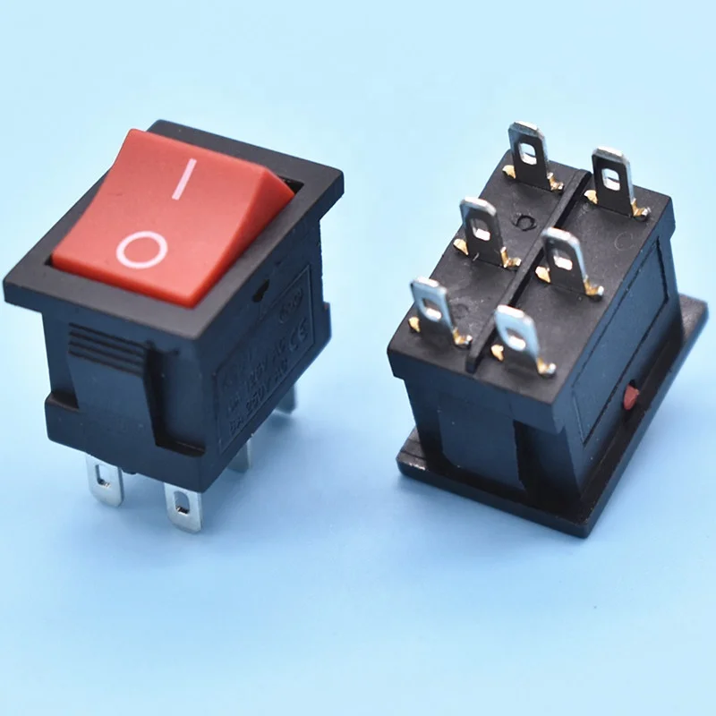 Multi specification KCD1 6 pin power 3 Position rocker momentary switch