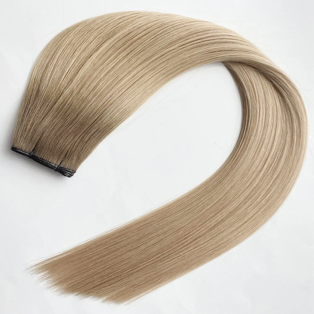 Add In Volume Without Being Bulky Machine Tied Weft Human Hair Extensions Virgin Russian Hair Genius Weft