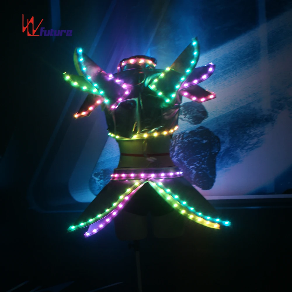 Warrior Dress Girls Dresses LED Sexy Costumes Rave Clothing Carnival Clothing New Product! WL-0258 LED Futuristic Sexy 1 Piece