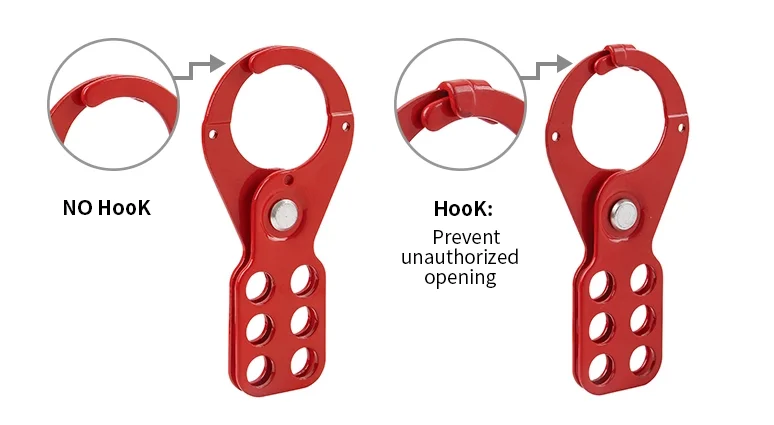 
safety lockout padlock nylon hasp loto device lockout tag out security lock hasp vinyl coated lock out hasp red wholesale 