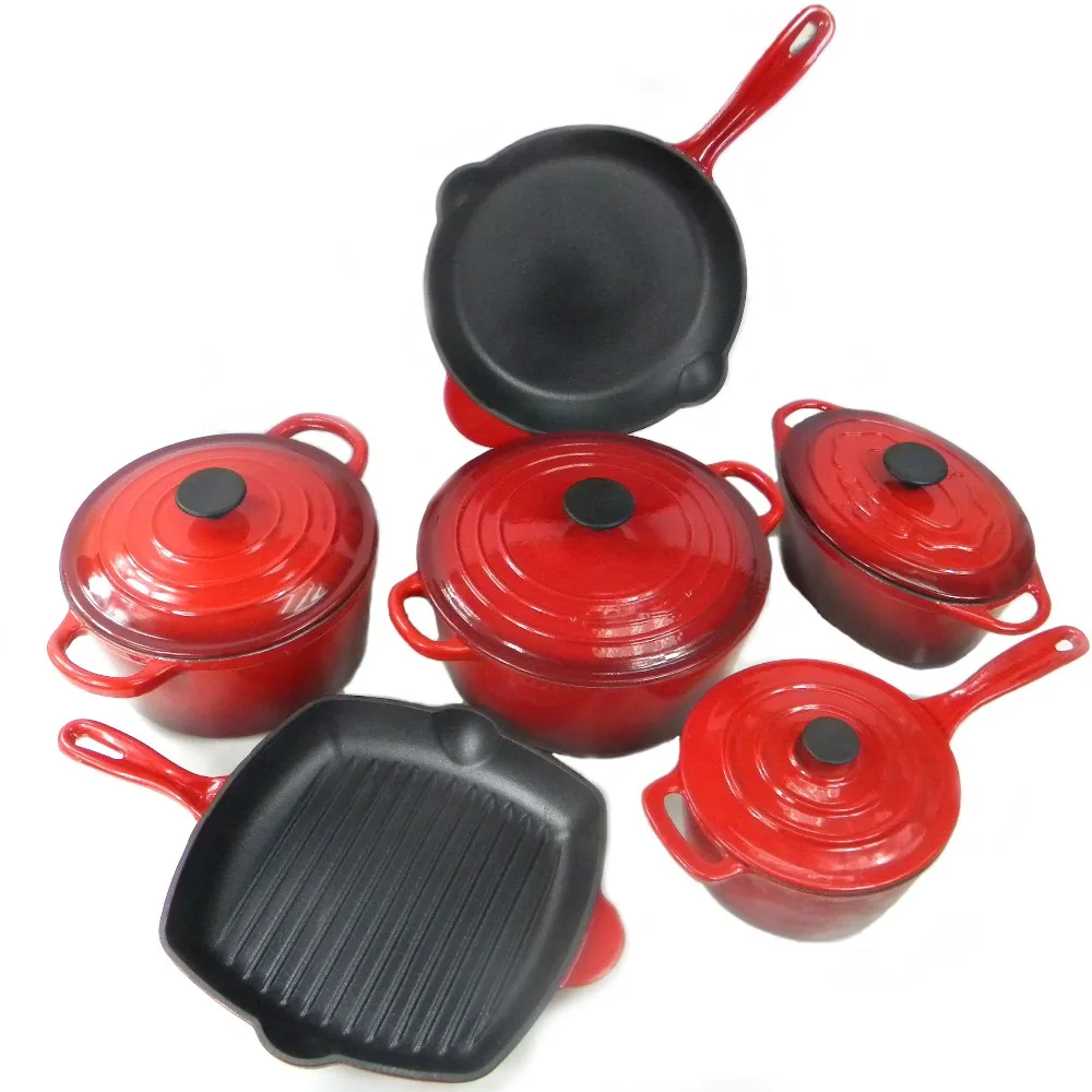 cast iron round casserole