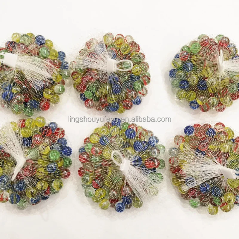 Yufeng Hot sale Glass Marbles Balls canicas bolas marmol de vidrios Beautiful mixed Colour children playing games kids Toy custo