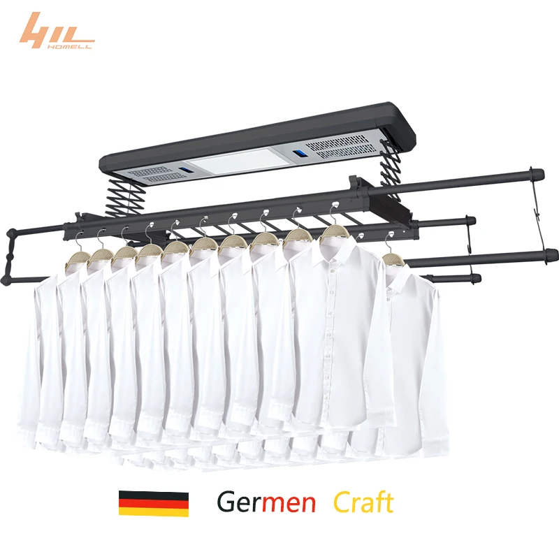 2021  Hot sale LED automatic clothes rack electric cloth drying hanger rack with smart control system