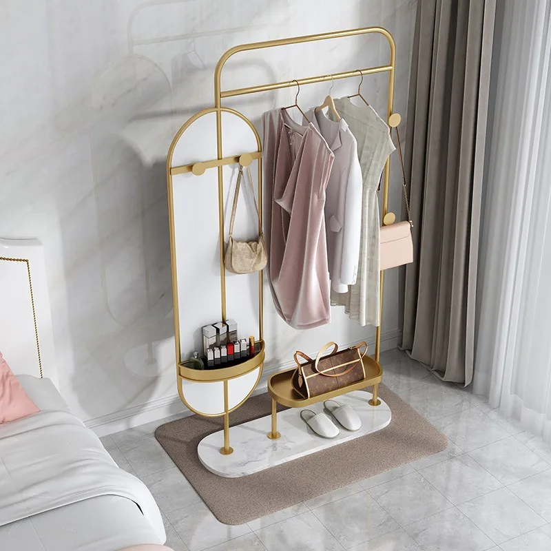 Clothes and Hats Integrated Multi-functional Modern Light Luxury Home Clothing Store Rotating Full-body Floor-to-ceiling