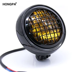 Retro Round Motorcycle Headlight 4 Inch Projector Headlights Headlamp For Cafe Racer