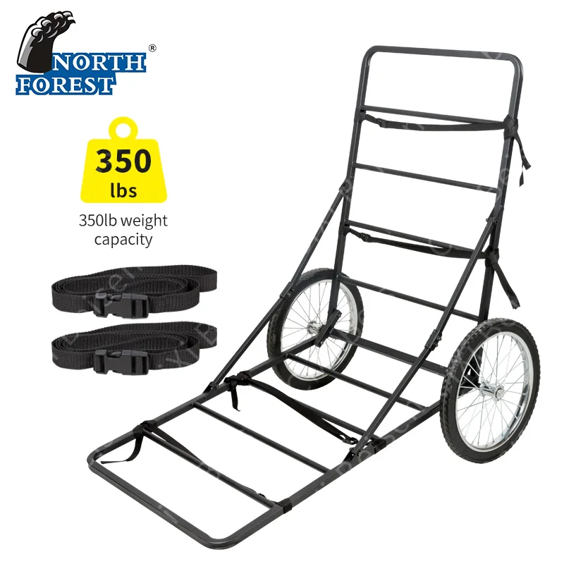FCCA GSV Durable 350LB Weight Capacity 20in Steel Axle deer hunting cart hunting products with Sturdy Steel Frame