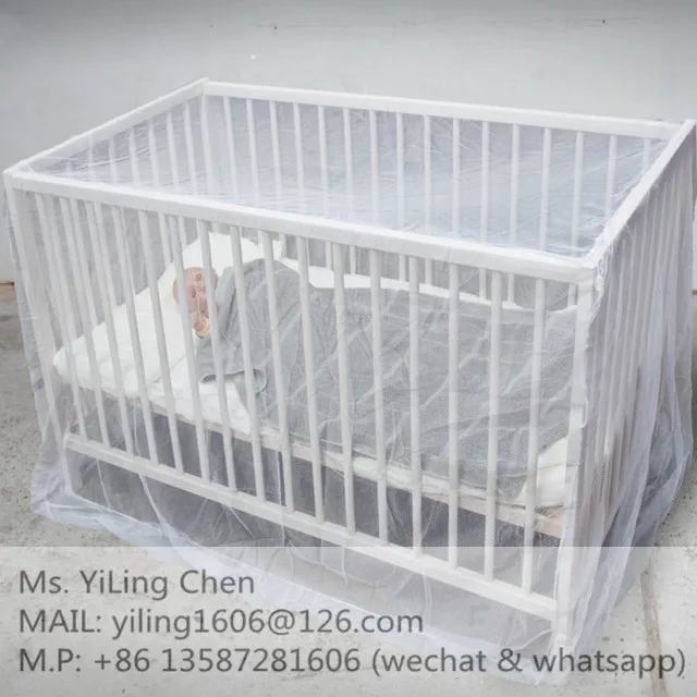  Wholesale High Quality Easy Care Mosquito Netting Cover for Baby bed / Quadrate Rectangular baby mosquito