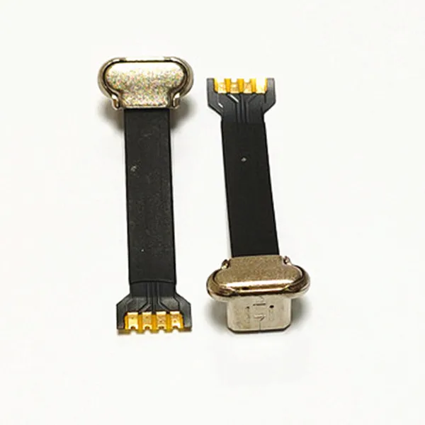 Заводской вверх вниз угловой Android микро usb разъем с 4-контактным мягким FPC плоский зарядный