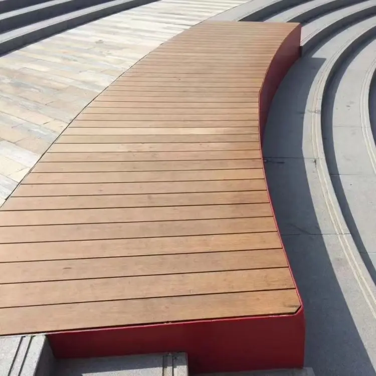 Durable and Stable outdoor/ exterior smooth solid bamboo wood deck board 18*140mm Moso bamboo terrace for landscaping & decking