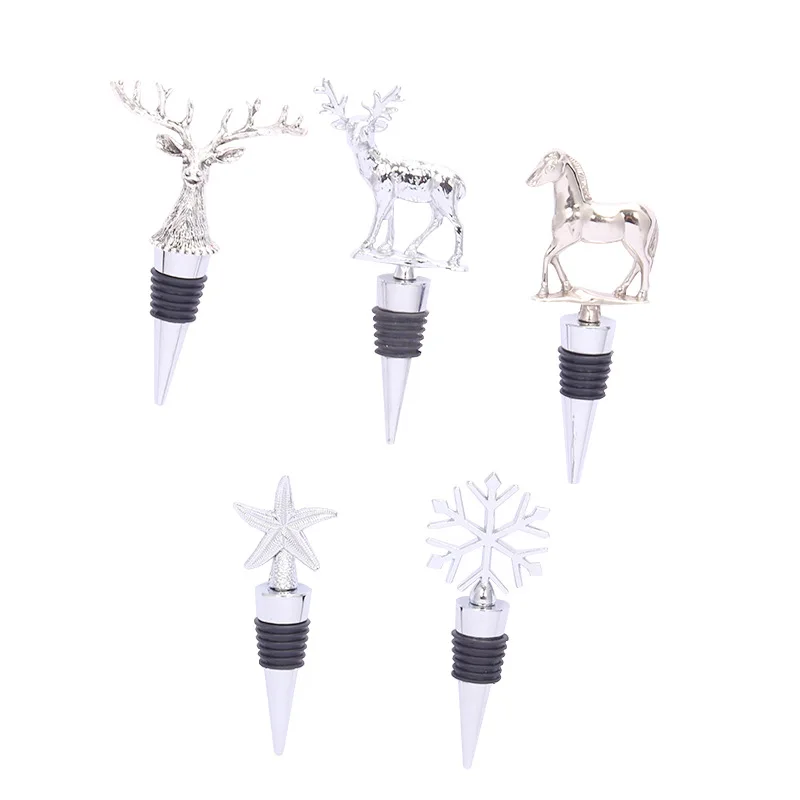 CL377 Insurance Wine Bottle Stopper Zinc Alloy Animal Wine Stopper Wedding Heart Gift Wine Pourer Stopper