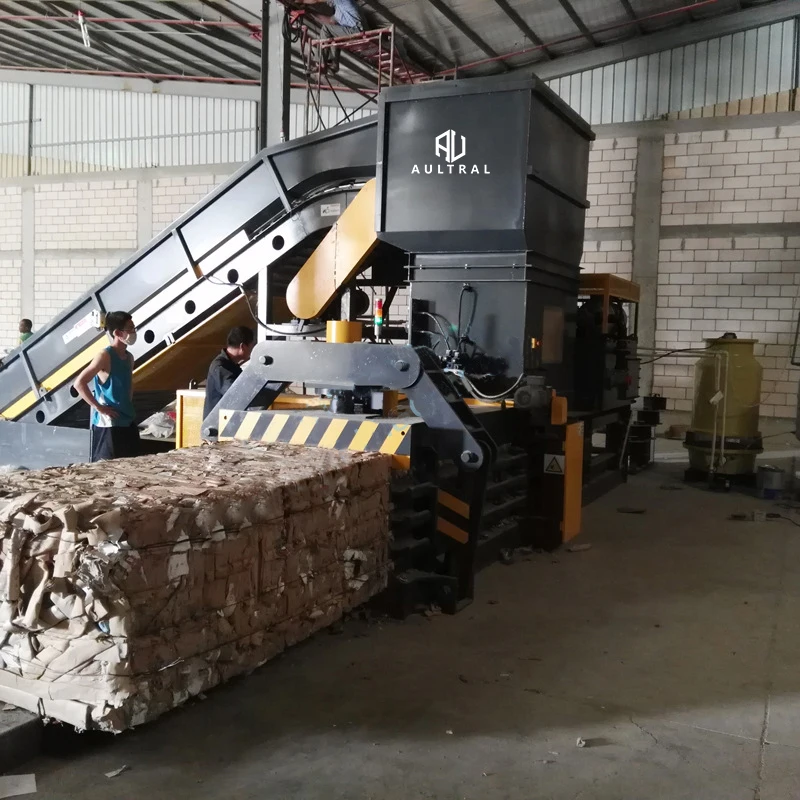 Cotton Bale Pressing Machine Waste Paper Bale Press Machine Horizontal Hydraulic Baler