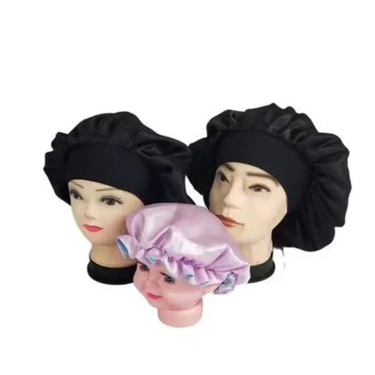 Небольшое минимальное кол-во в заказе 20 шт. изготовленным на заказ логосом, сатиновые подкладочные капот волос капот атласные шелковые капот сна кепки