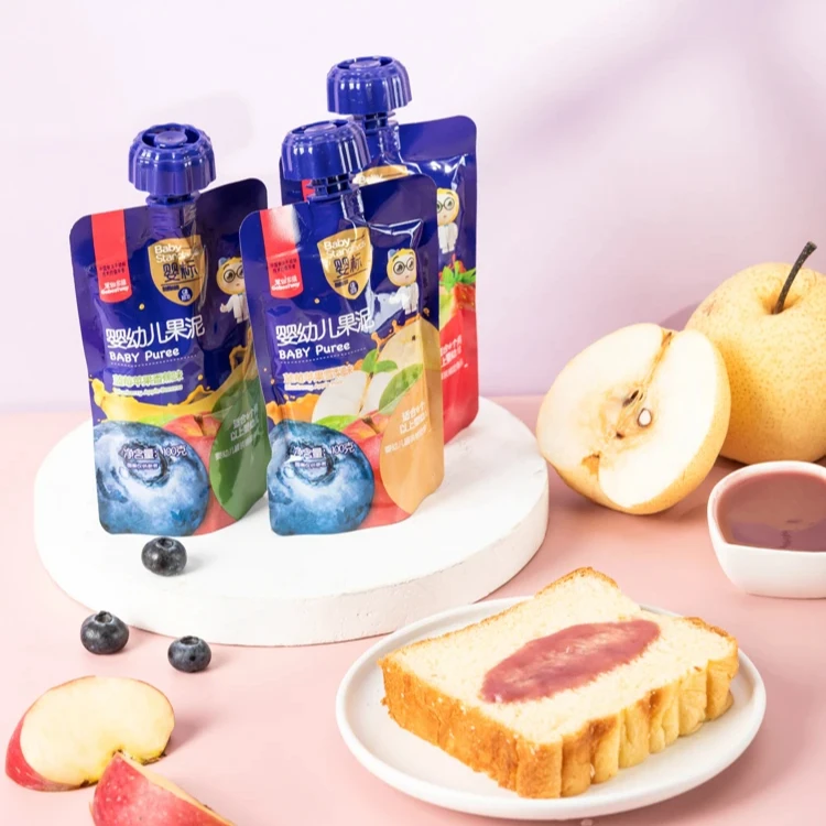 Wholesale High Quality Healthy Sauce Blueberry Strawberry Fruit Puree Sweet Drinks Natural Fruit Jam