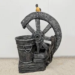 Дешевый портативный маленький светодиодный открытый фонтан из стекловолокна