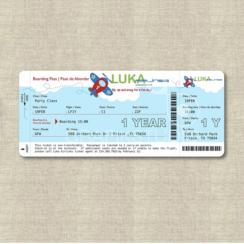 
Custom Flight Ticket Printing Airline Thermal Paper Boarding Pass,Full Color Boarding Pass Ticket Printing 