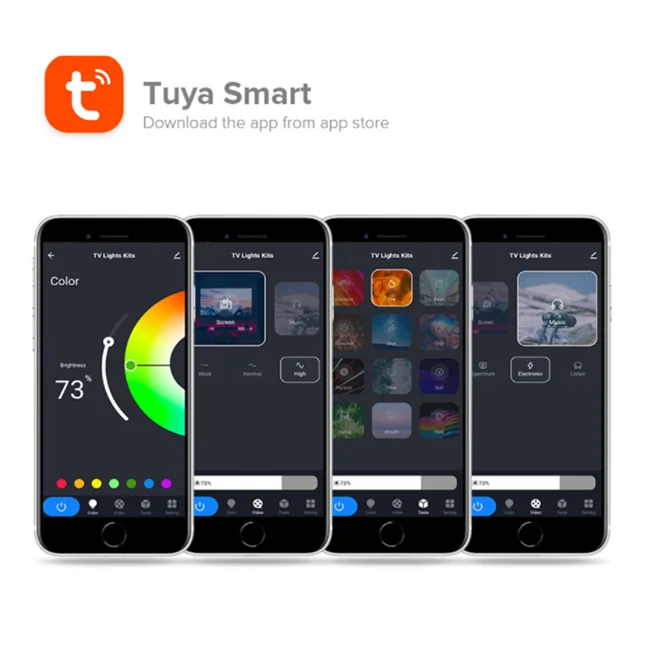 Dropshipping New arrival 4K 30Hz tuya APP Control TV 60-120inch 5V 12V Alexa USB Tape HDMI LED TV Backlight Strip Kit