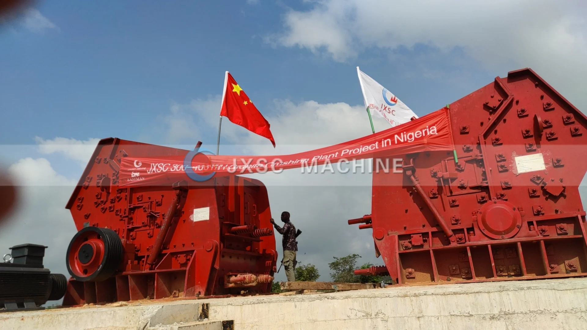 Nigeria Warehouse Stock Stone Crushing Screening Stone Crusher Plant Machinery 50T/H Sand Stone Crusher Plant