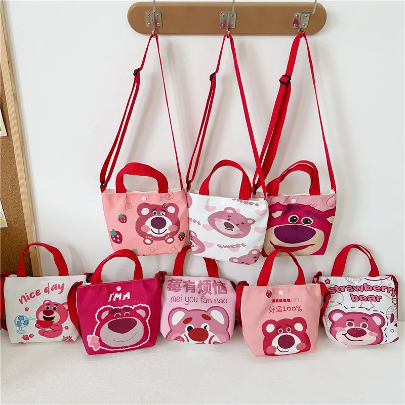 Shoulder Bag Lovely Cartoon Strawberry Bear Marvel Kuromi Canvas Bags Kids Gift Handbag Custom Snack Toys Phone Crossbody Bag